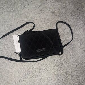 Vera Bradley Elegant Black Quilted Crossbody Bag